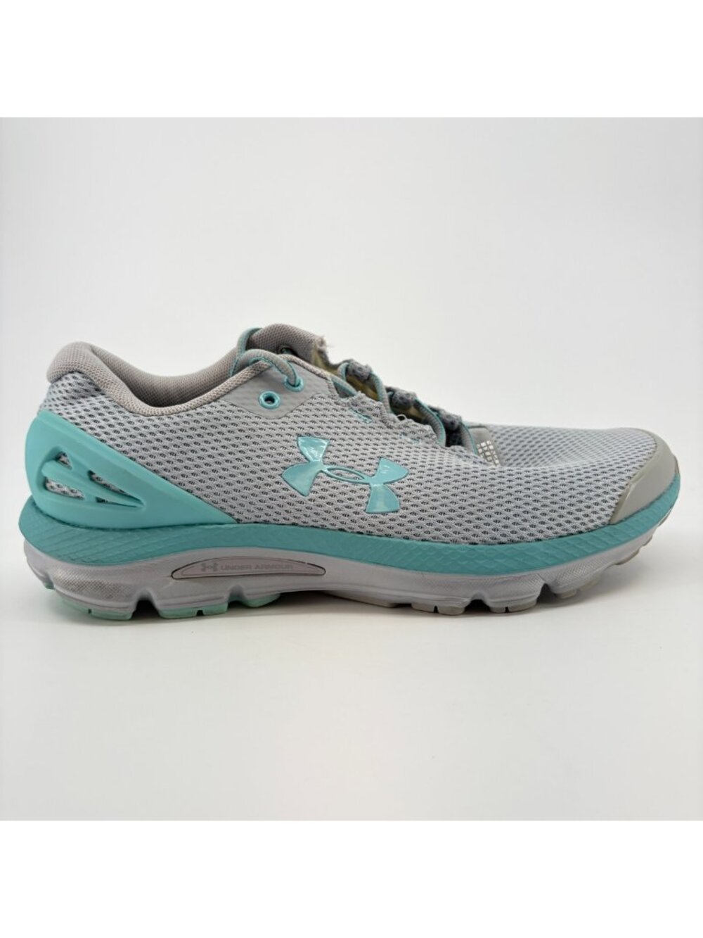Under Armour Charged Gemini 2020 Womens Size 8 Gray Blue Running Shoes Sneakers